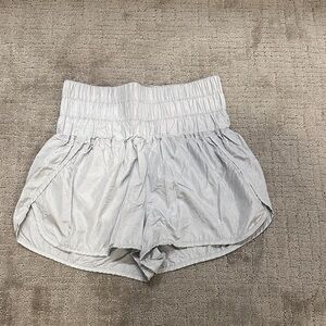 FP Movement by Free People Metallic Silver Athletic Shorts